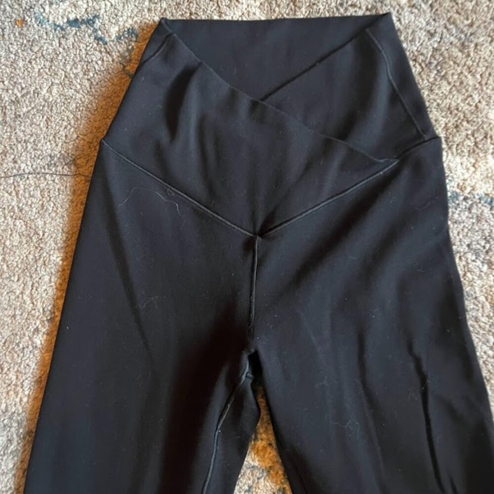 Black  Aerie Crossover Flare Leggings
